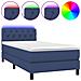 Letto A Molle Con Materasso E Led Blu 80x200 Cm In Tessuto - Foto miniatura 2