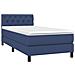 Letto A Molle Con Materasso E Led Blu 80x200 Cm In Tessuto - Foto miniatura 3