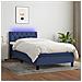 Letto A Molle Con Materasso E Led Blu 80x200 Cm In Tessuto - Foto miniatura 1