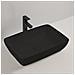 Lavabo Da Appoggio 9440b In Ceramica 59x40x14.5 Cm Nero Opaco - Foto miniatura 1