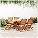 Sedie Da Giardino Pieghevoli 6 Pz 51x66x95 Cm Legno Di Acacia - Foto miniatura 1