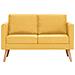 Lusso Casadino -  Set Divani 2 Pz In Tessuto Giallo - Foto miniatura 6