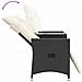 Divano Giardino Reclinabile 2Posti con Tavolino Nero Polyrattan - Foto miniatura 7