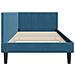 Cornice del letto ad angolo Blu 100 x 200 cm Velluto - Foto miniatura 7
