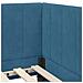 Cornice del letto ad angolo Blu 100 x 200 cm Velluto - Foto miniatura 9