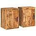 Comodino 2 pcs Marrone 35 x 33 x 48 cm Legno di mango massello - Foto miniatura 1