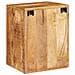 Comodino 2 pcs Marrone 35 x 33 x 48 cm Legno di mango massello - Foto miniatura 8