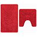 Tappeto da bagno 2 pcs Rosso 50 x 50 cm Polipropilene - Foto miniatura 6