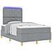 Letto a molle con materasso Grigio chiaro 120 x 200 cm Tessuto - Foto miniatura 3