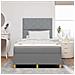 Letto a molle con materasso Grigio chiaro 120 x 200 cm Tessuto - Foto miniatura 5