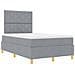 Letto a molle con materasso Grigio chiaro 120 x 200 cm Tessuto - Foto miniatura 7