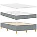 Letto a molle con materasso Grigio chiaro 120 x 200 cm Tessuto - Foto miniatura 8