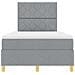 Letto a molle con materasso Grigio chiaro 120 x 200 cm Tessuto - Foto miniatura 9
