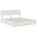 Letto con Contenitore Bianco 180 x 200 cm Legno multistrato - Foto miniatura 4