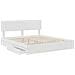 Letto con Contenitore Bianco 180 x 200 cm Legno multistrato - Foto miniatura 5