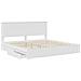 Letto con Contenitore Bianco 200 x 200 cm Legno multistrato - Foto miniatura 5