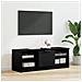 Mobile TV Rovere Nero 102 x 35 x 36,5 cm Legno multistrato - Foto miniatura 2
