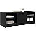 Mobile TV Rovere Nero 102 x 35 x 36,5 cm Legno multistrato - Foto miniatura 3