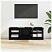 Mobile TV Rovere Nero 102 x 35 x 36,5 cm Legno multistrato - Foto miniatura 4