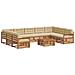 Set divani 10 pcs Naturale e Beige Legno di Acacia Massello - Foto miniatura 1