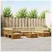 Set divani 10 pcs Naturale e Beige Legno di Acacia Massello - Foto miniatura 2