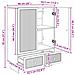 Credenza Bianco Lucido 66 x 34,5 x 95 cm Legno ingegnerizzato - Foto miniatura 8