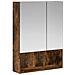 Mobiletto per specchio da bagno Rovere fumé 50 x 14,5 x 70 cm - Foto miniatura 1