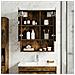 Mobiletto per specchio da bagno Rovere fumé 50 x 14,5 x 70 cm - Foto miniatura 2