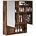 Mobiletto per specchio da bagno Rovere fumé 50 x 14,5 x 70 cm - Foto miniatura 3