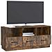 Mobile TV Rovere Fumo 102 x 34,5 x 47 cm Legno ingegnerizzato - Foto miniatura 2