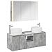 Set di Armadi da Bagno 4 pcs Grigio Cemento - Foto miniatura 1