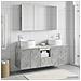 Set di Armadi da Bagno 4 pcs Grigio Cemento - Foto miniatura 2