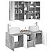 Set di Armadi da Bagno 4 pcs Grigio Cemento - Foto miniatura 3