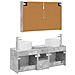 Set di Armadi da Bagno 4 pcs Grigio Cemento - Foto miniatura 8