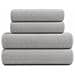 Set di asciugamani DIANA 2+2 - 50x90 cm + 70x140 cm - Grigio chiaro - 100% cotone - Design elegante - Foto miniatura 4