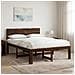 Letto matrimoniale con testiera ROSTOCK Marrone Scuro - Foto miniatura 2