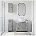 Set di armadietti da bagno in 3 pezzi EDE Sonoma grigio - Foto miniatura 5