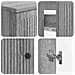 Set di armadietti da bagno in 3 pezzi EDE Sonoma grigio - Foto miniatura 6