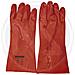 GUANTI da LAVORO in PVC 100% colore ROSSO Conf. 12 pz Taglia 10 - Foto miniatura 1
