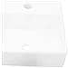 Lavandino Bagno In Ceramica Bianca Quadrato Con Foro Per Rubinetto - Foto miniatura 2