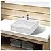 Lavandino Bagno In Ceramica Bianca Quadrato Con Foro Per Rubinetto - Foto miniatura 1