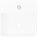 Lavandino Bagno In Ceramica Bianca Quadrato Con Foro Per Rubinetto - Foto miniatura 4