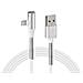 38849 Cavo 90? Usb Apple 8 Pin + Adattatore Auricolari 100 Cm Bianco - Foto miniatura 1