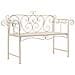 Panchina da Giardino 132 cm in Metallo Bianco Anticato - Foto miniatura 1