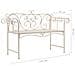 Panchina da Giardino 132 cm in Metallo Bianco Anticato - Foto miniatura 7