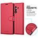 Custodia Compatibile Con Huawei Mate 10 Pro In Rosso Carminio - Coperchio Protettiva Con Chiusura Magnetica, Funzione Stand E Tasca Per Le Carte - Foto miniatura 3