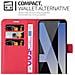 Custodia Compatibile Con Huawei Mate 10 Pro In Rosso Carminio - Coperchio Protettiva Con Chiusura Magnetica, Funzione Stand E Tasca Per Le Carte - Foto miniatura 5
