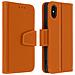 Custodia Iphone Xs Max Porta Carte In Pelle Funzione Stand Premium Marrone - Foto miniatura 1