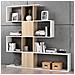 Libreria Decorativa E Funzionale Con Cinque Scomparti, Colore Bianco Con Inserti Color Rovere, Misure 145 X 145 X 29 Cm - Foto miniatura 2