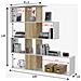 Libreria Decorativa E Funzionale Con Cinque Scomparti, Colore Bianco Con Inserti Color Rovere, Misure 145 X 145 X 29 Cm - Foto miniatura 5